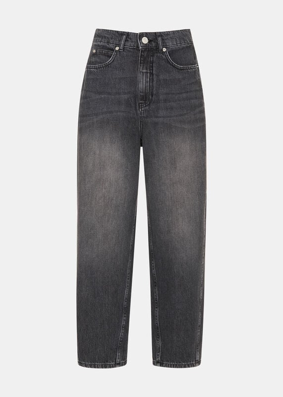 Grey Authentic Barrel Leg Jean