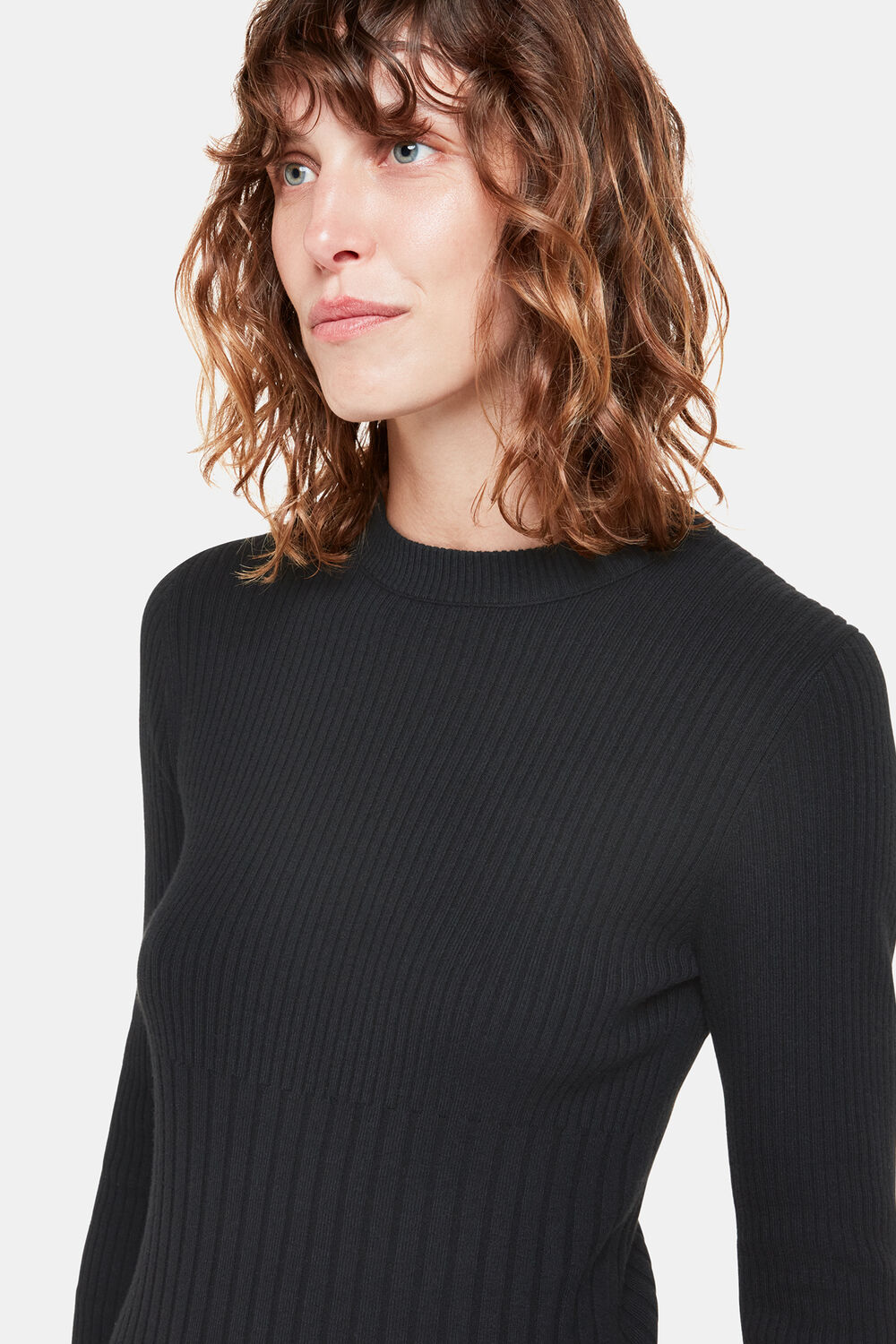 Ribbed Knitted Midi Dress