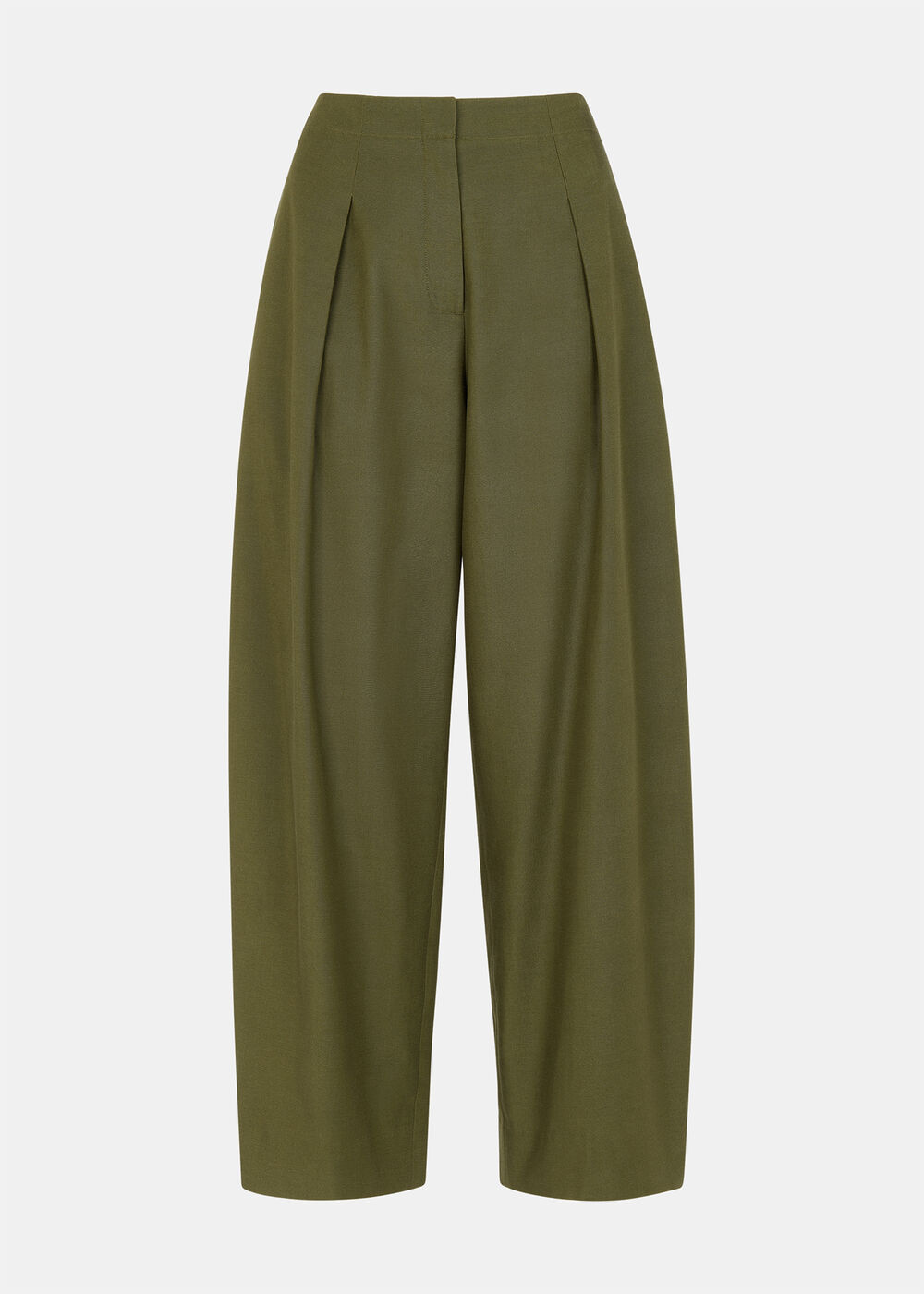 Pleat Front Barrel Trouser
