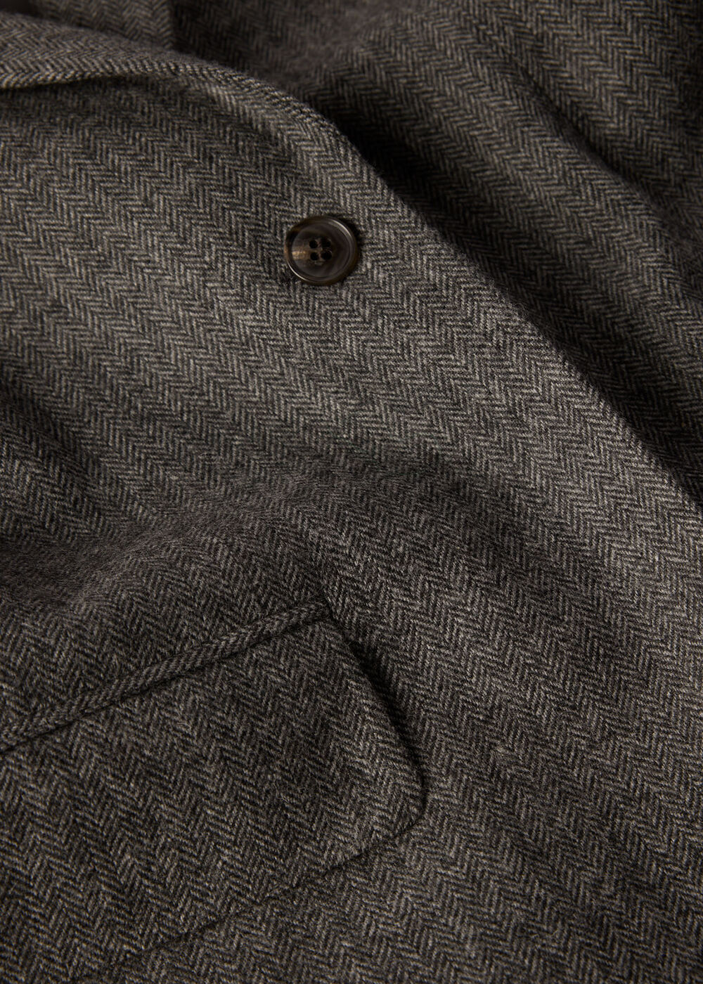 Herringbone Wool Blend Blazer