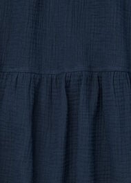 Textured Cotton Midi Dress