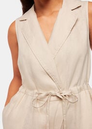 Bella Linen Wrap Jumpsuit