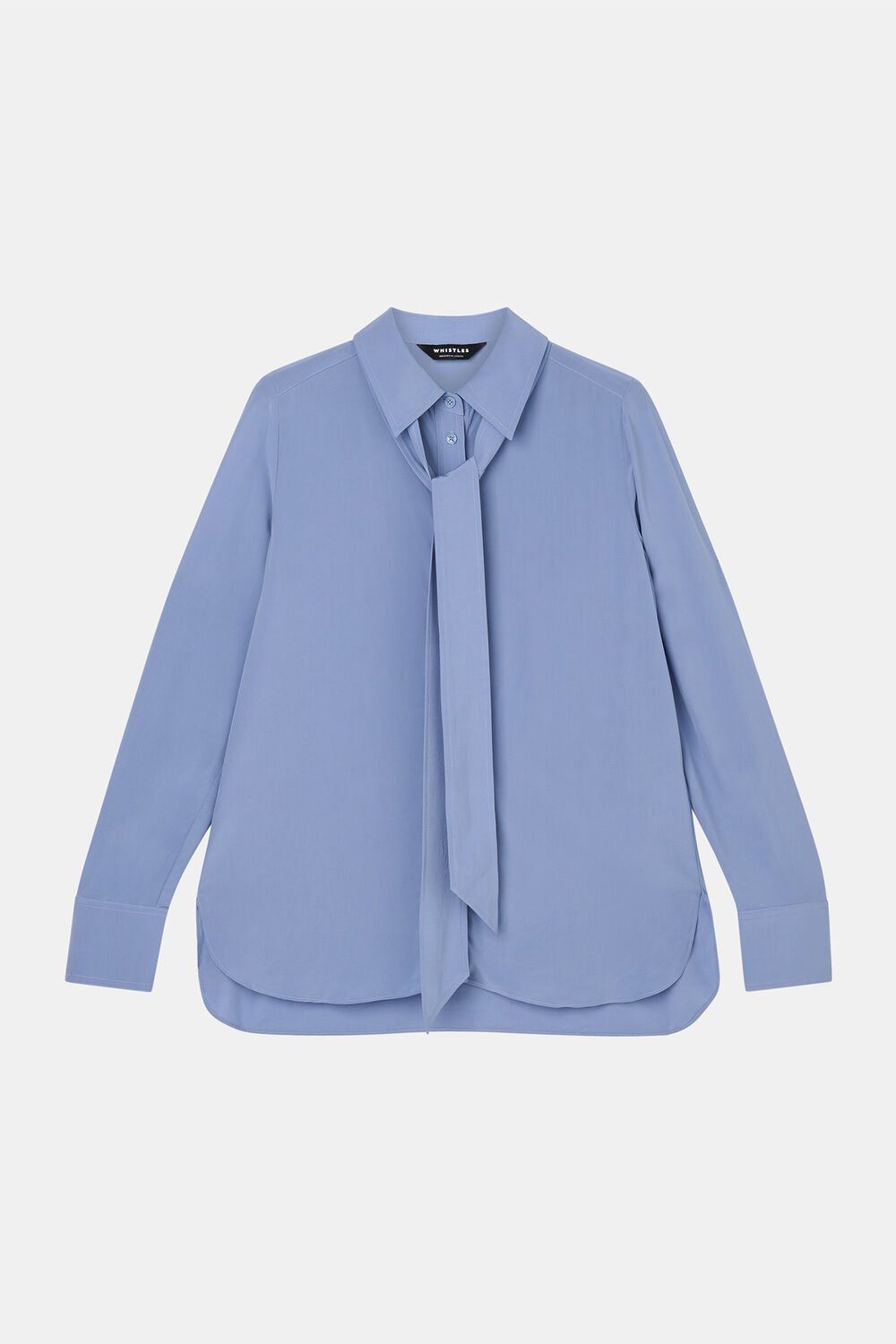 Blue Tie Detail Classic Shirt
