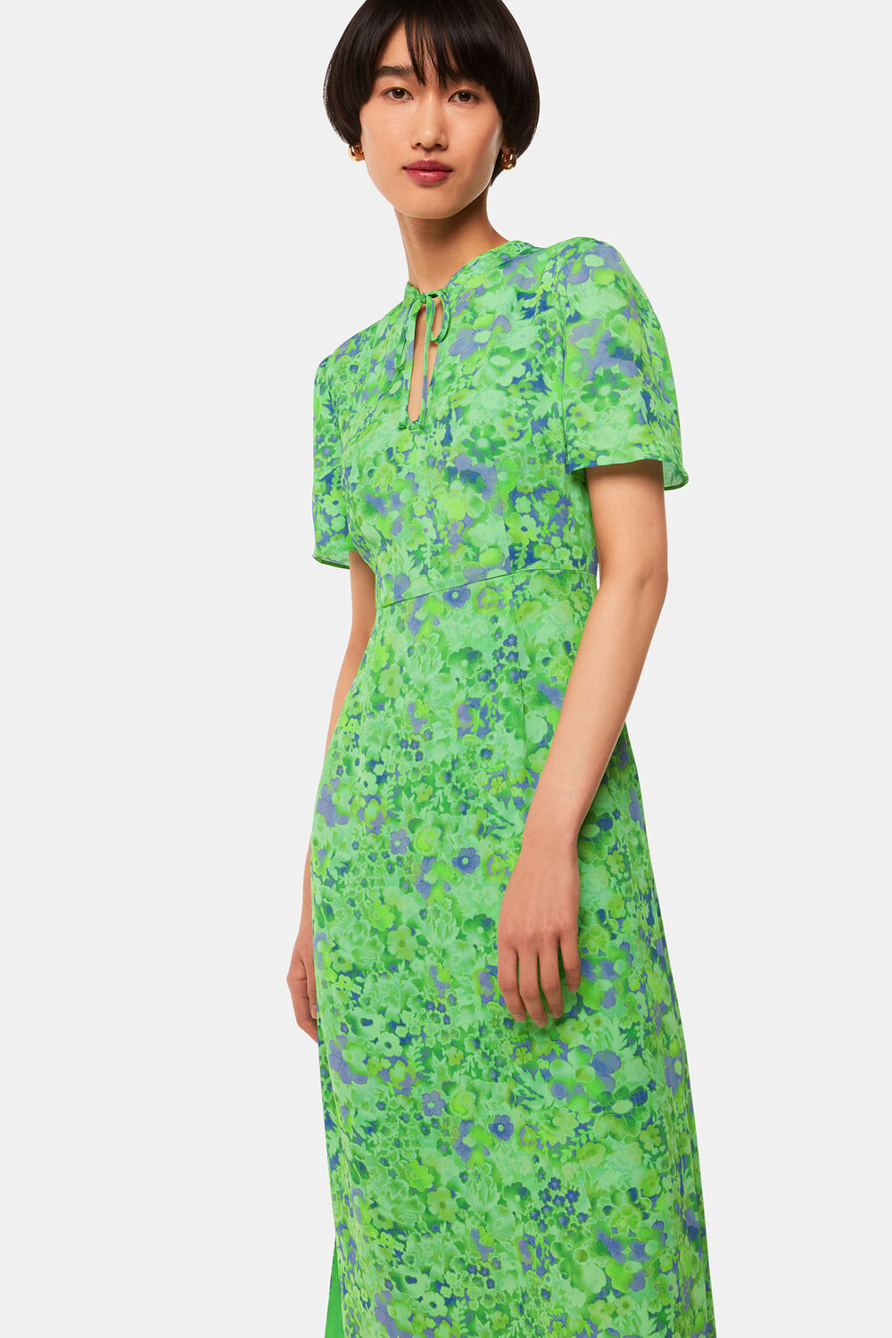 Green Lucid Floral Bonnie Dress