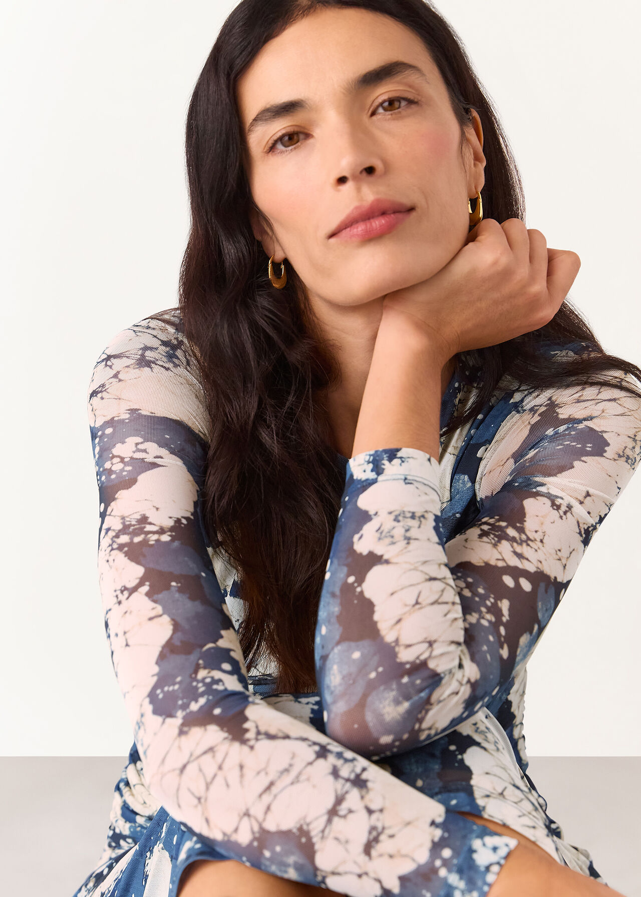 Batik Marble Mesh Dress