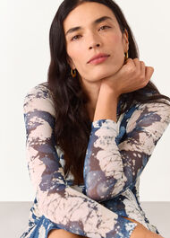 Batik Marble Mesh Dress