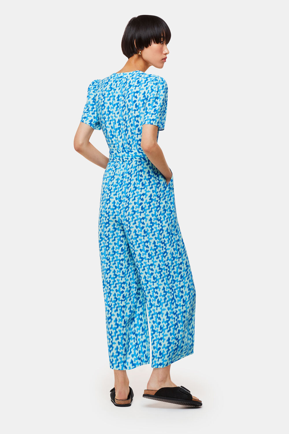 Blue Hazy Coral Jumpsuit