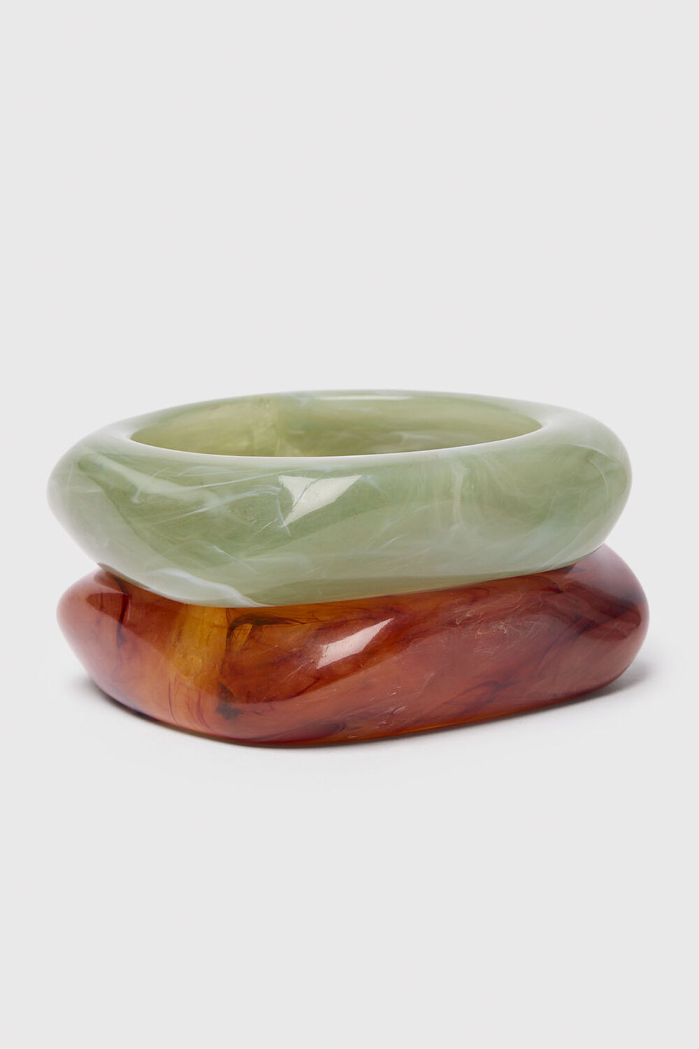 Green Irregular Chunky Bangle