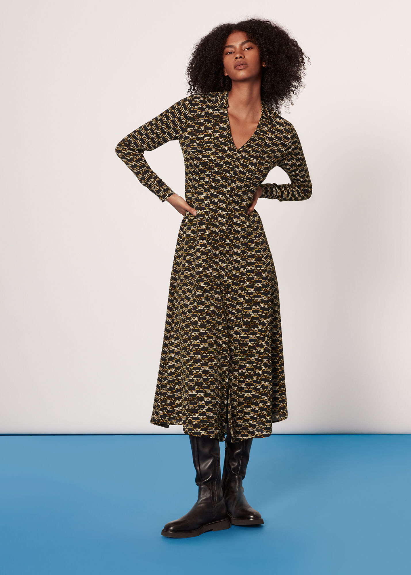 半額SALE★ Dress Check Tangle Black/Multi | | US Whistles | WHISTLES Mサイズ