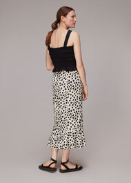 Brushed Dalmatian Wrap Skirt
