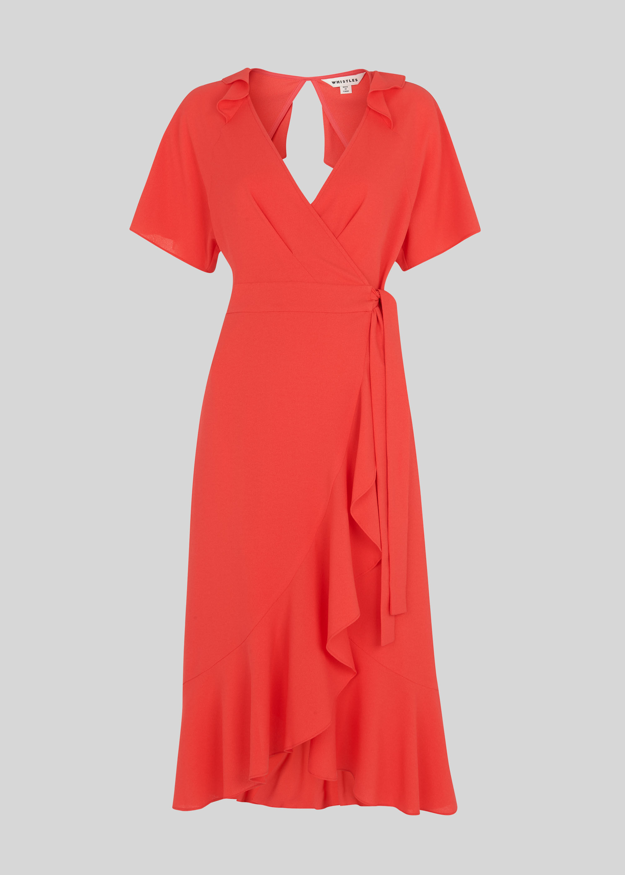 whistles abigail frill wrap dress