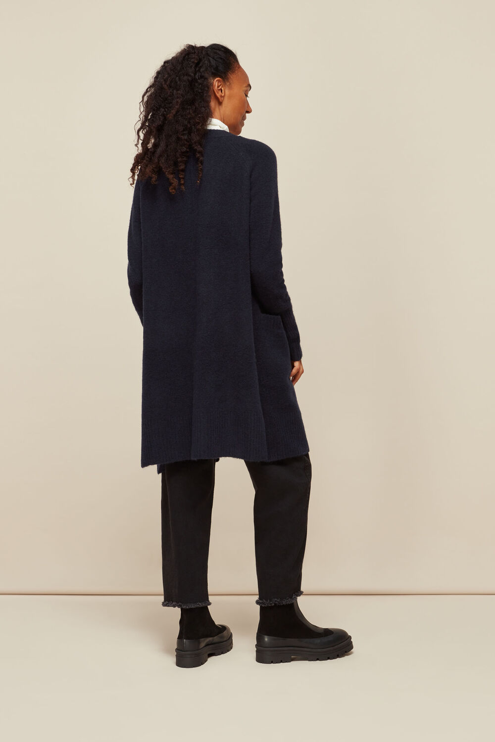 Lilly Long Line Wool Cardigan