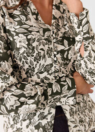 Cut Stems Button Down Blouse