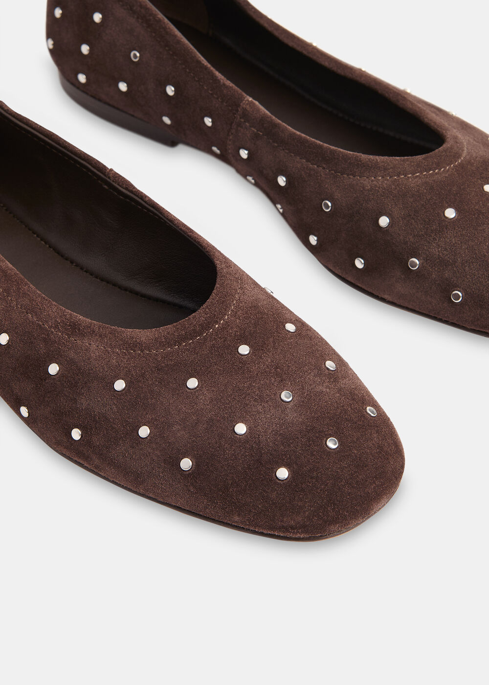Karina Suede Stud Ballet Pump
