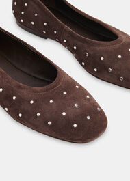 Karina Suede Stud Ballet Pump