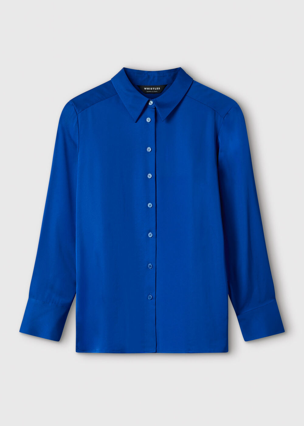Satin Viscose Collared Shirt