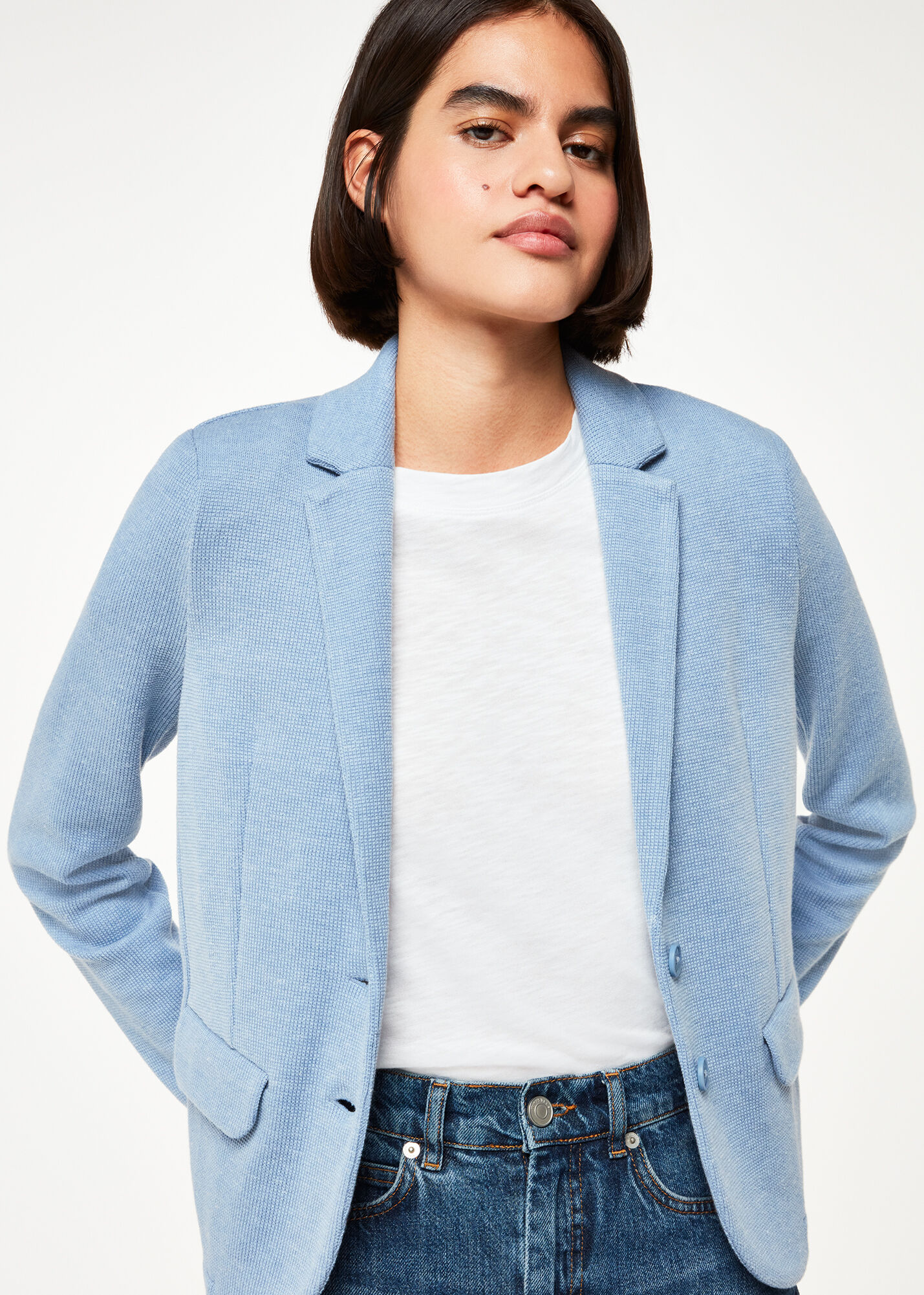 Women's blue on sale jackets jersey