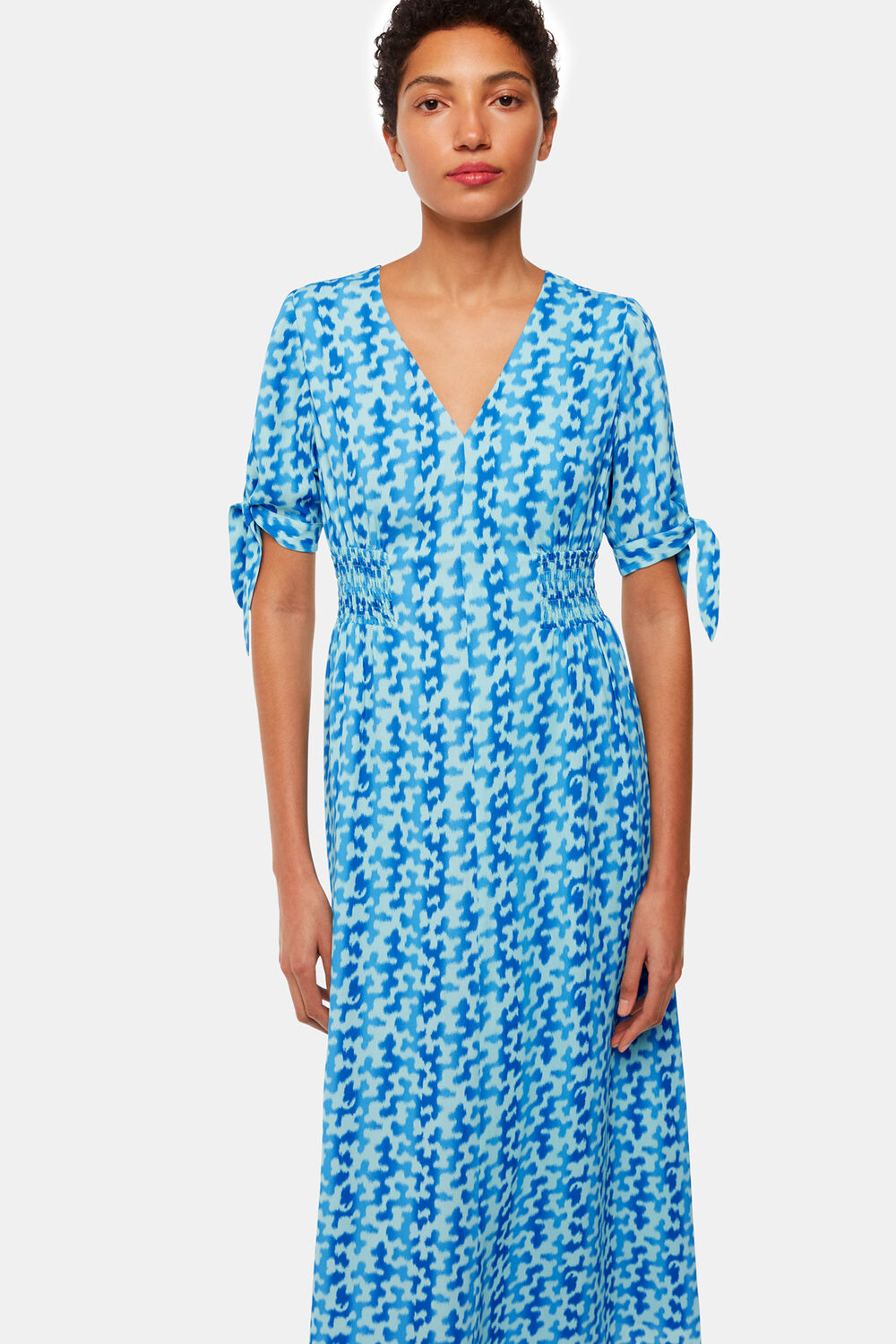 Hazy Coral Midi Dress