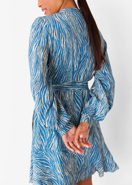 Petite Zebra Flippy Mini Dress