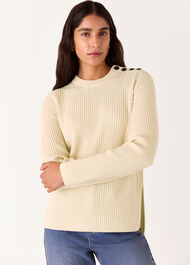 Button Detail Longline Knit