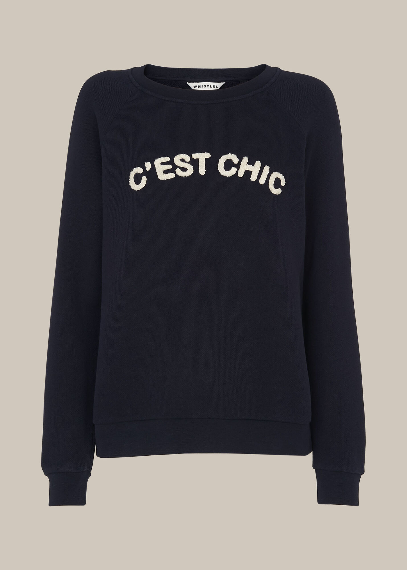 Navy Cest Chic Logo Sweatshirt | WHISTLES
