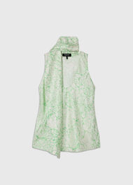 Printed Silk Scarf Vest Top