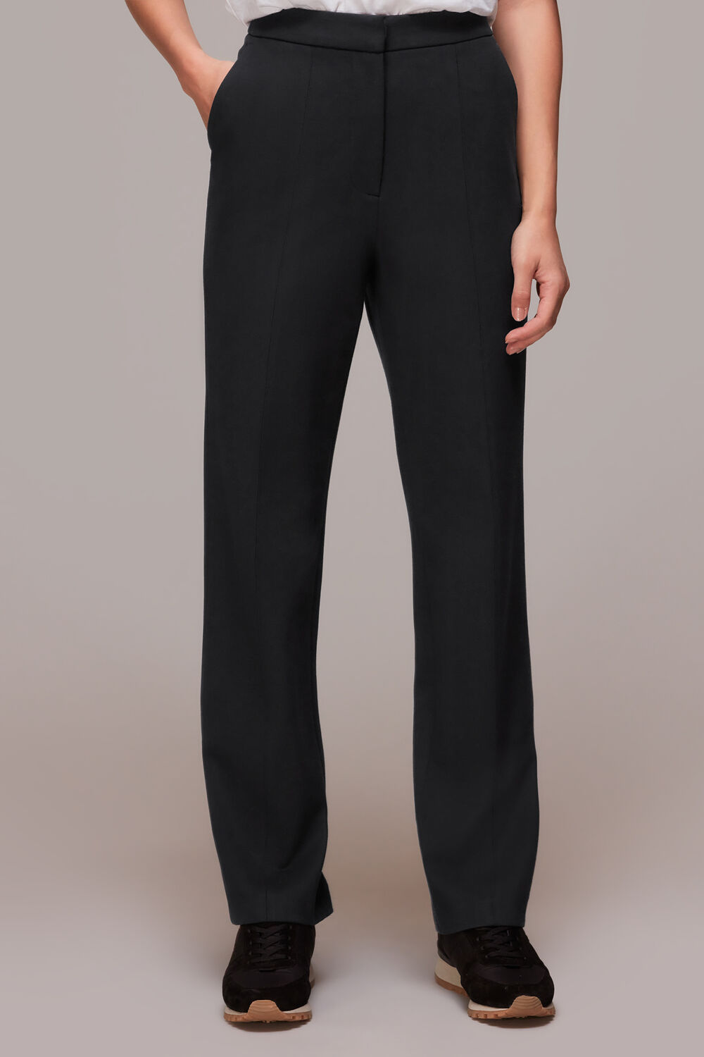 Black Ponte Slim Leg Trouser
