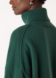 Wool Roll Curved Hem Knit