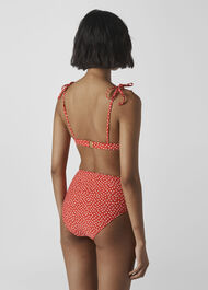 Heart Print Bikini Top Red/Multi