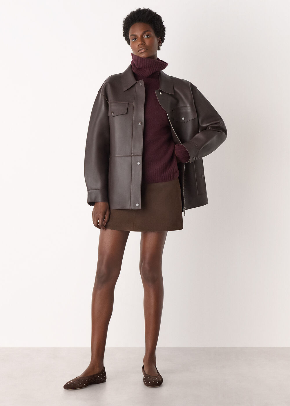 Roll Neck Wool Mix Jumper