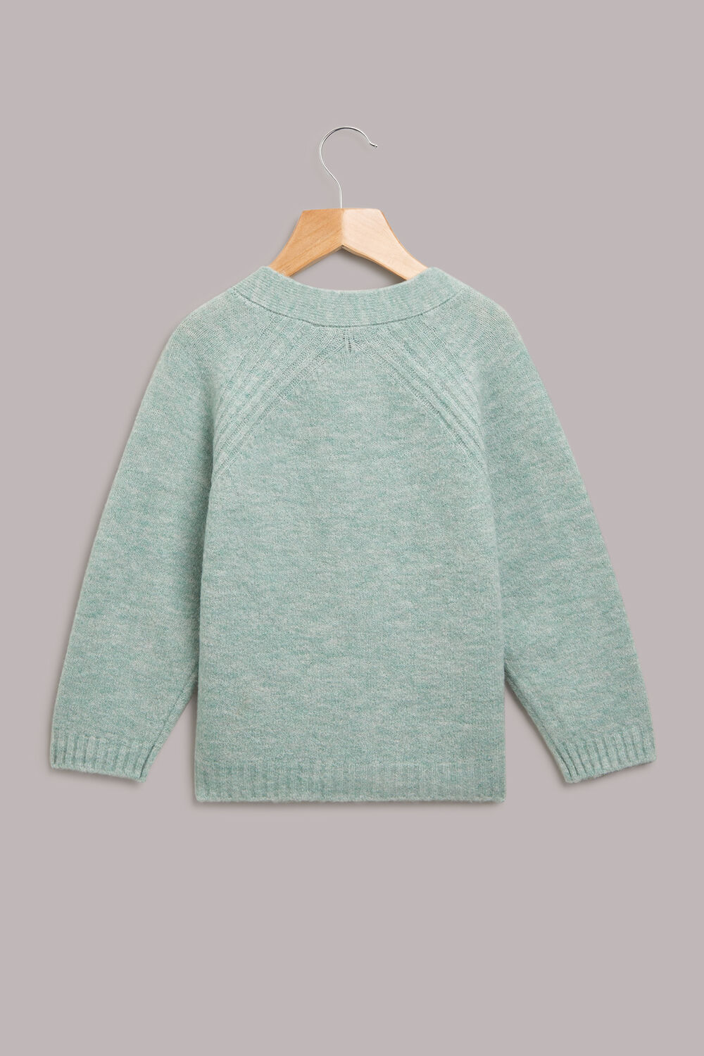 Pale Green Textured Cardigan