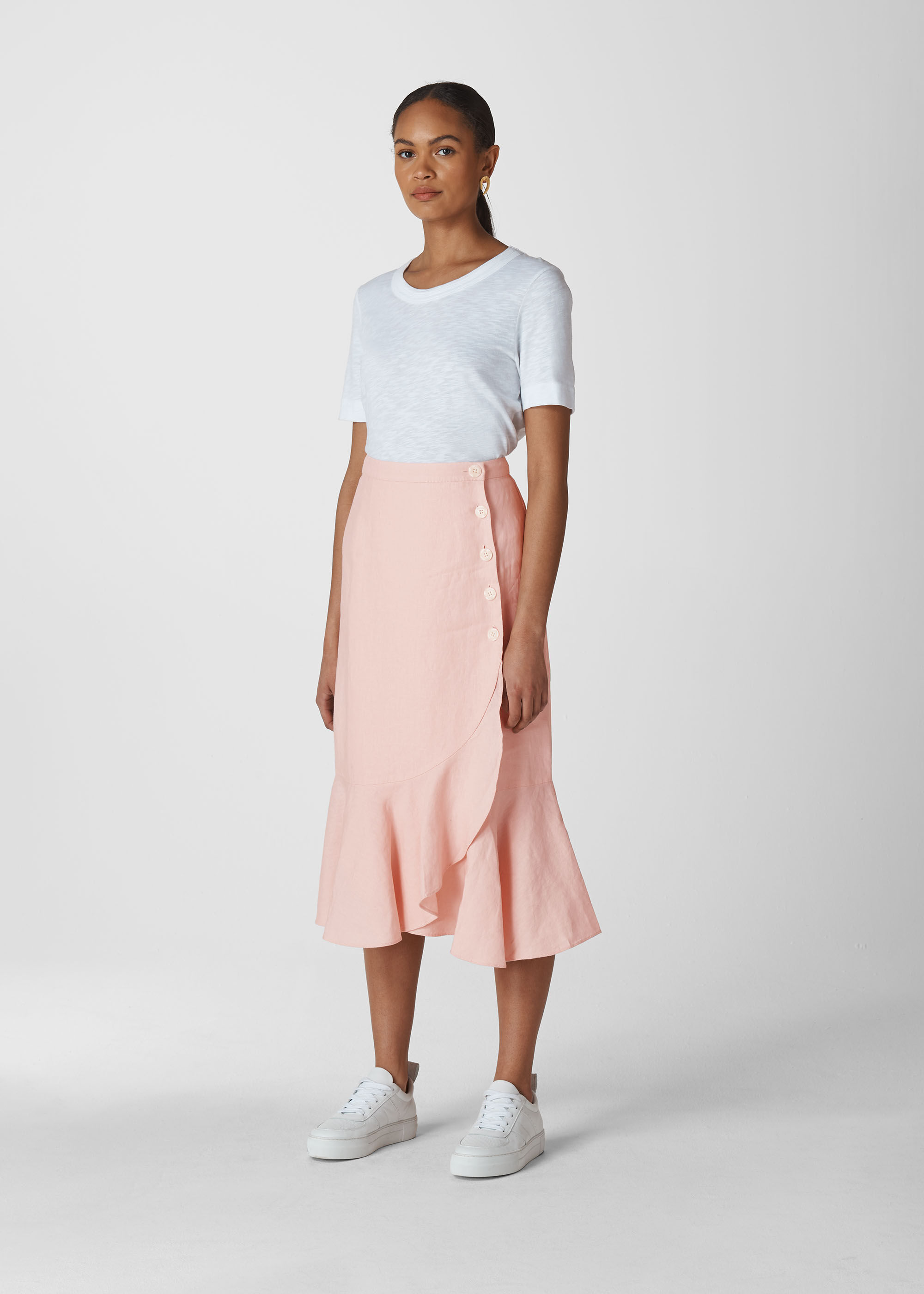 Pale pink skirt online
