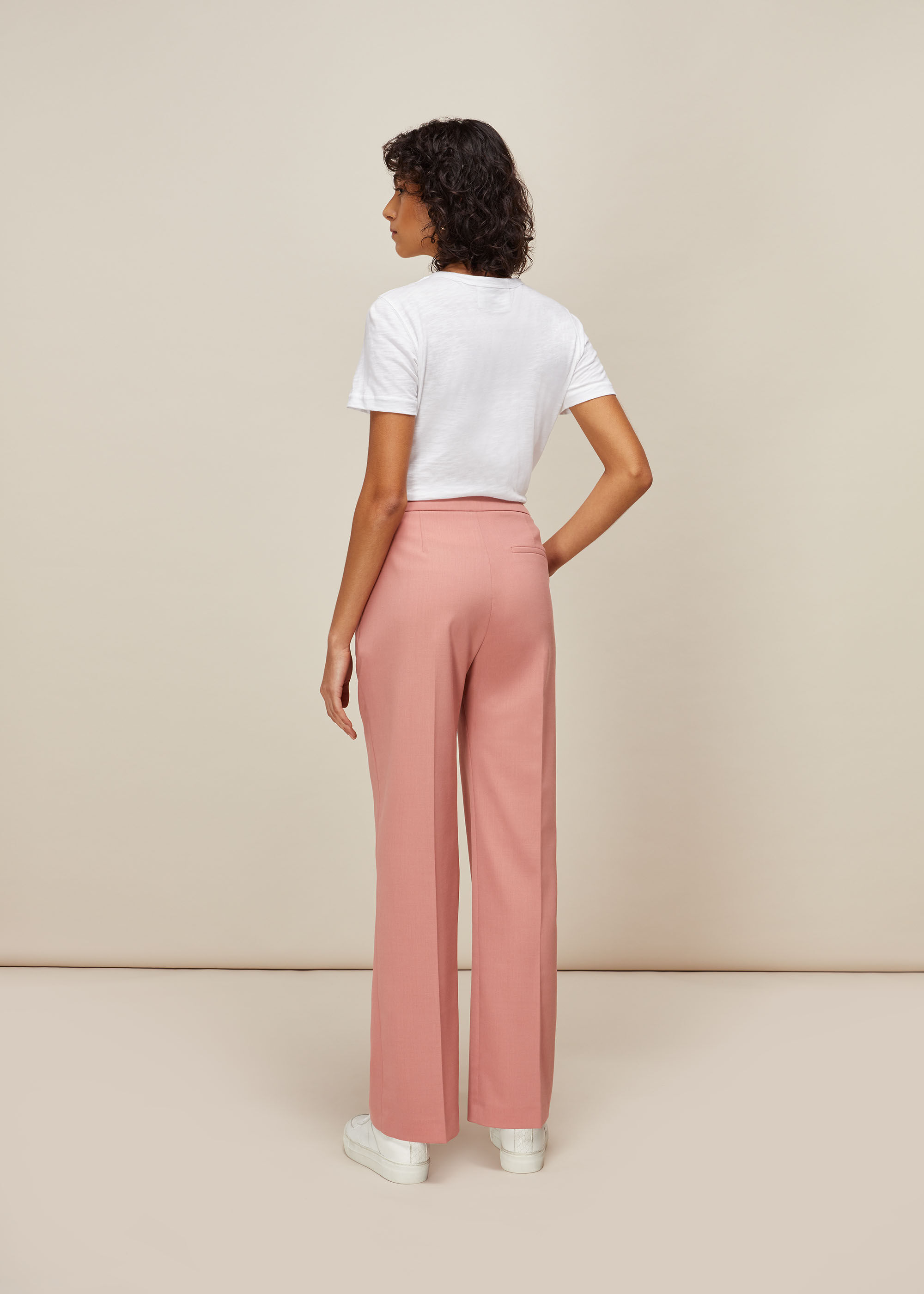 Pale Pink Aliza Tailored Trouser WHISTLES Whistles US