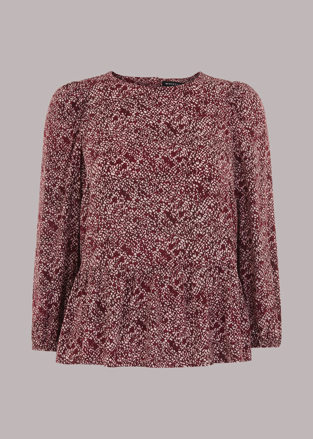 Rough Weave Cut Out Peplum Top