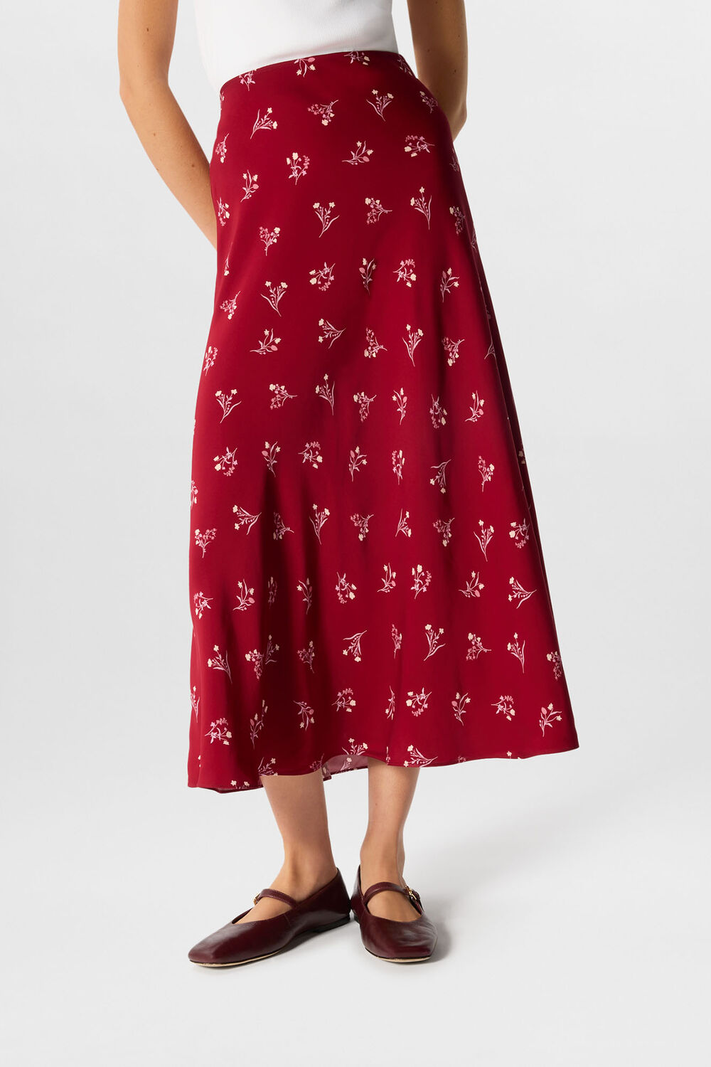Floral Fit And Flare Skirt
