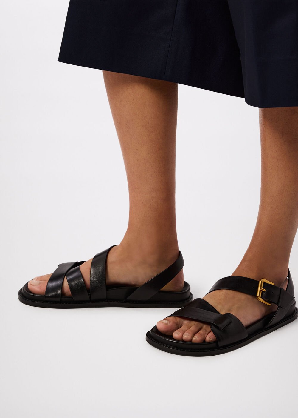 Asymmetric Buckle Sandal