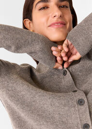 Button Front V Neck Cardigan