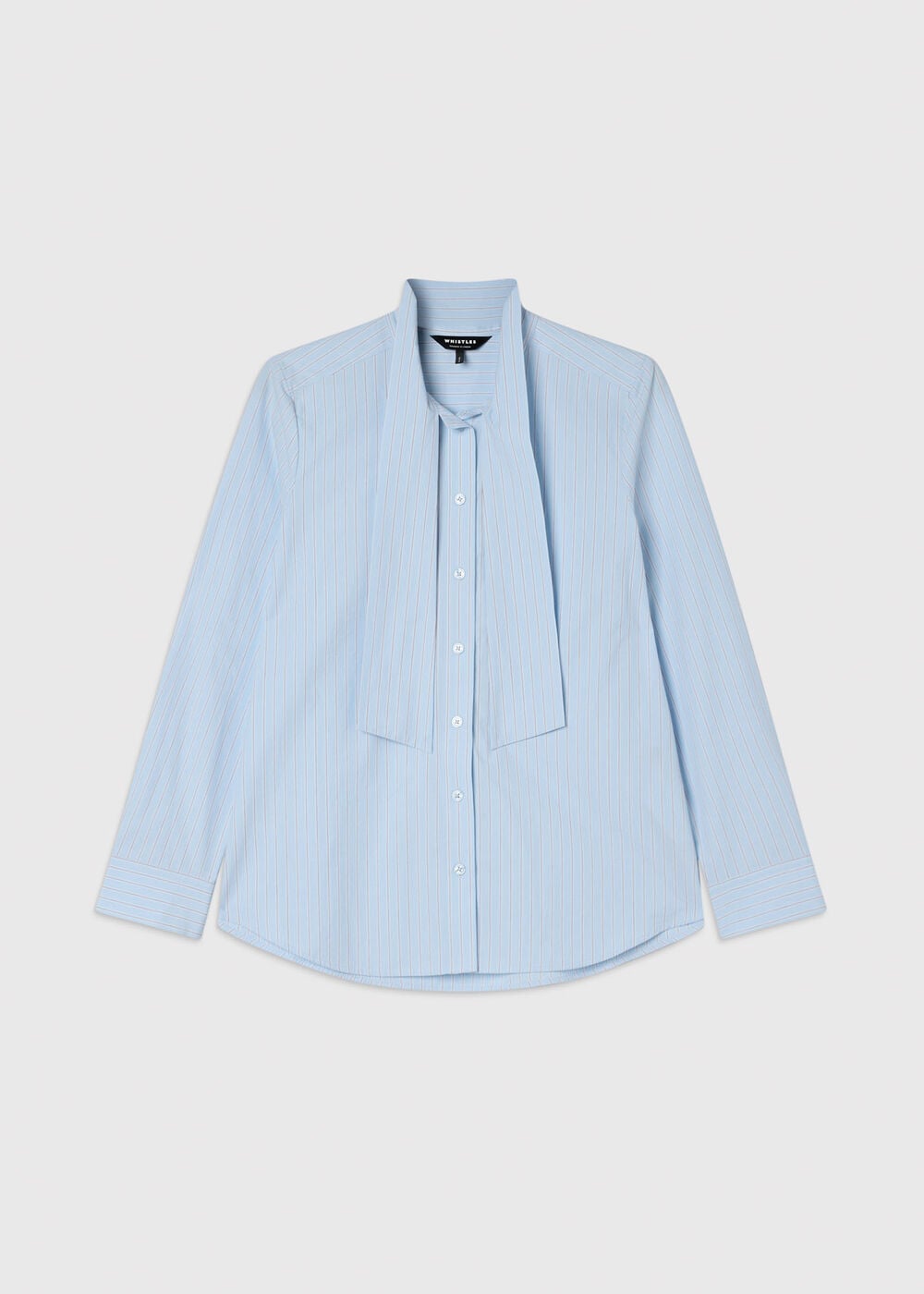 Scarf Stripe Cotton Shirt