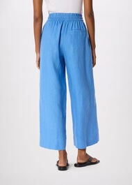 Elasticated Linen Crop Trouser