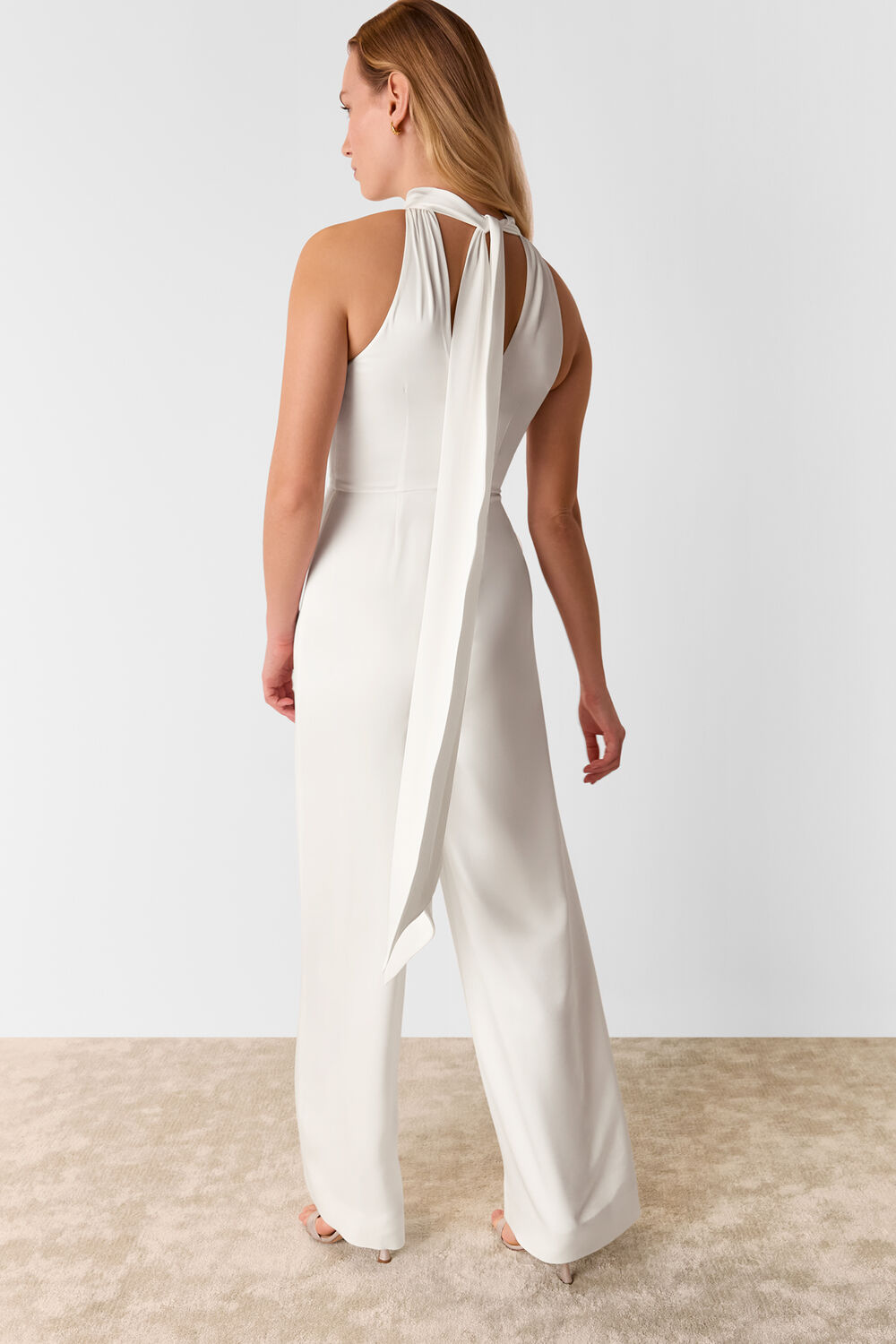 Ivory Halterneck Bridal Jumpsuit