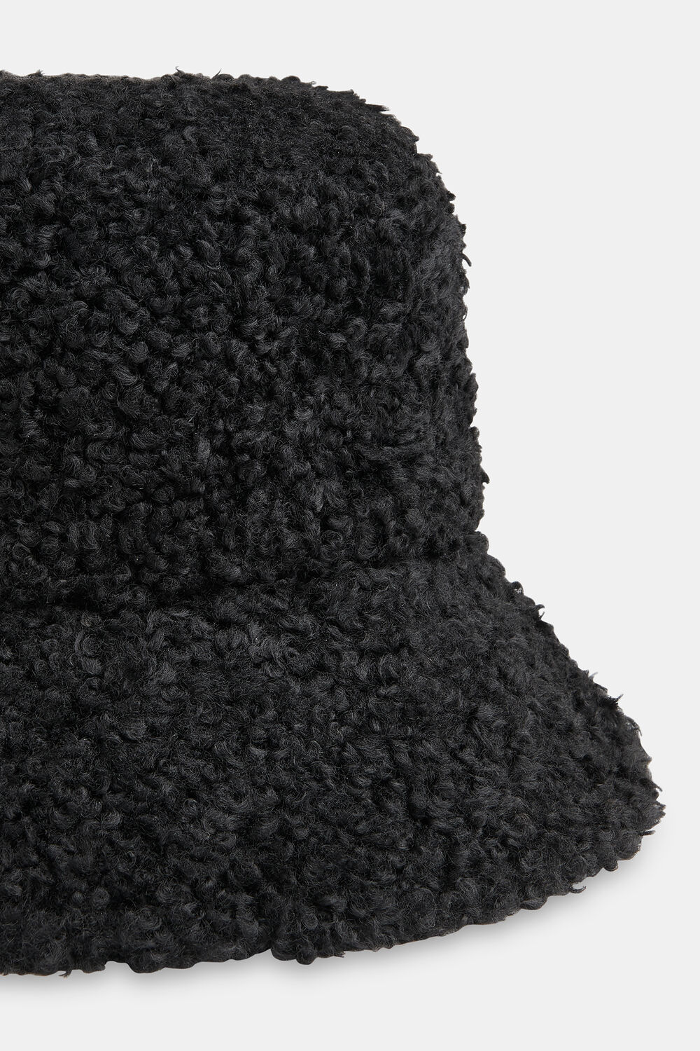 Black Reversible Borg Bucket Hat