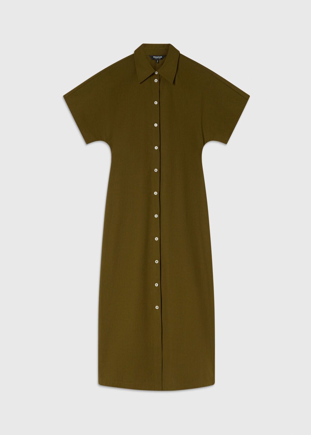 Cut Out Back Poplin Midi Dress