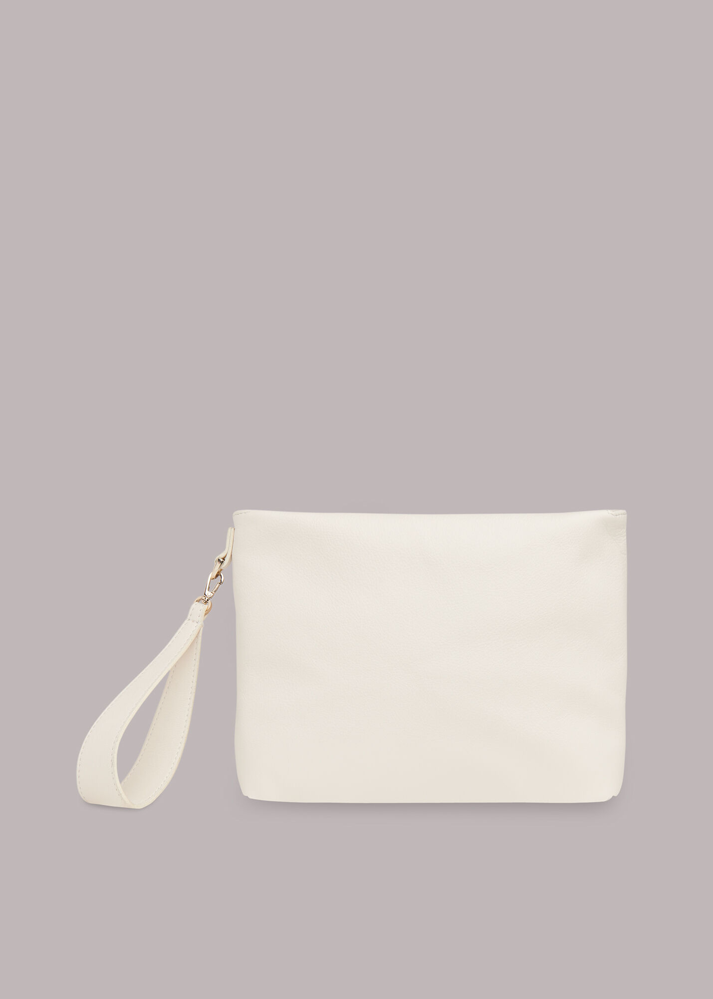 Ivory Avah Zip Top Clutch | WHISTLES