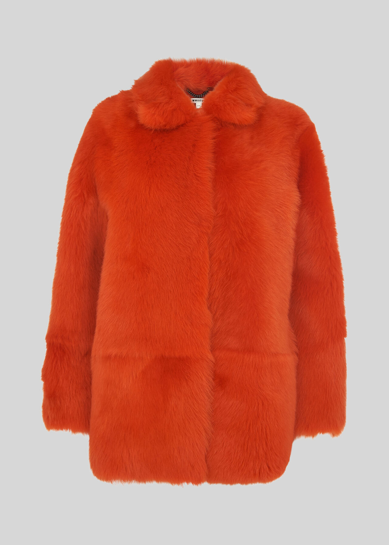 Alba Shearling Coat Orange