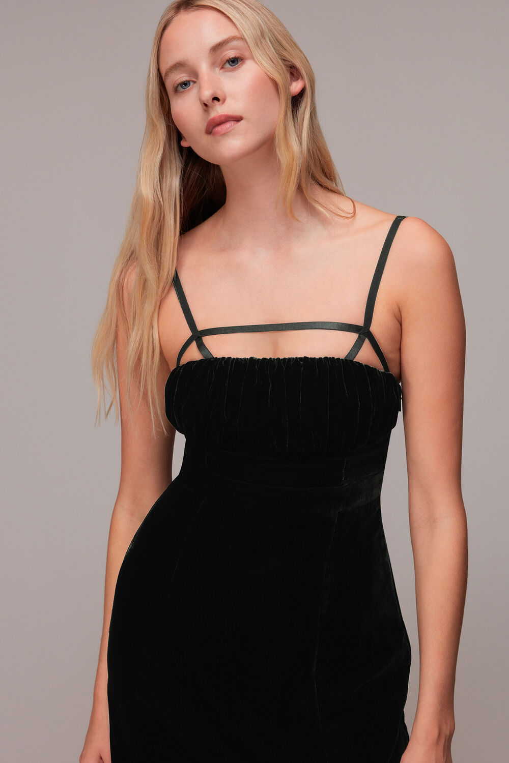 Cut Out Velvet Slip Dress
