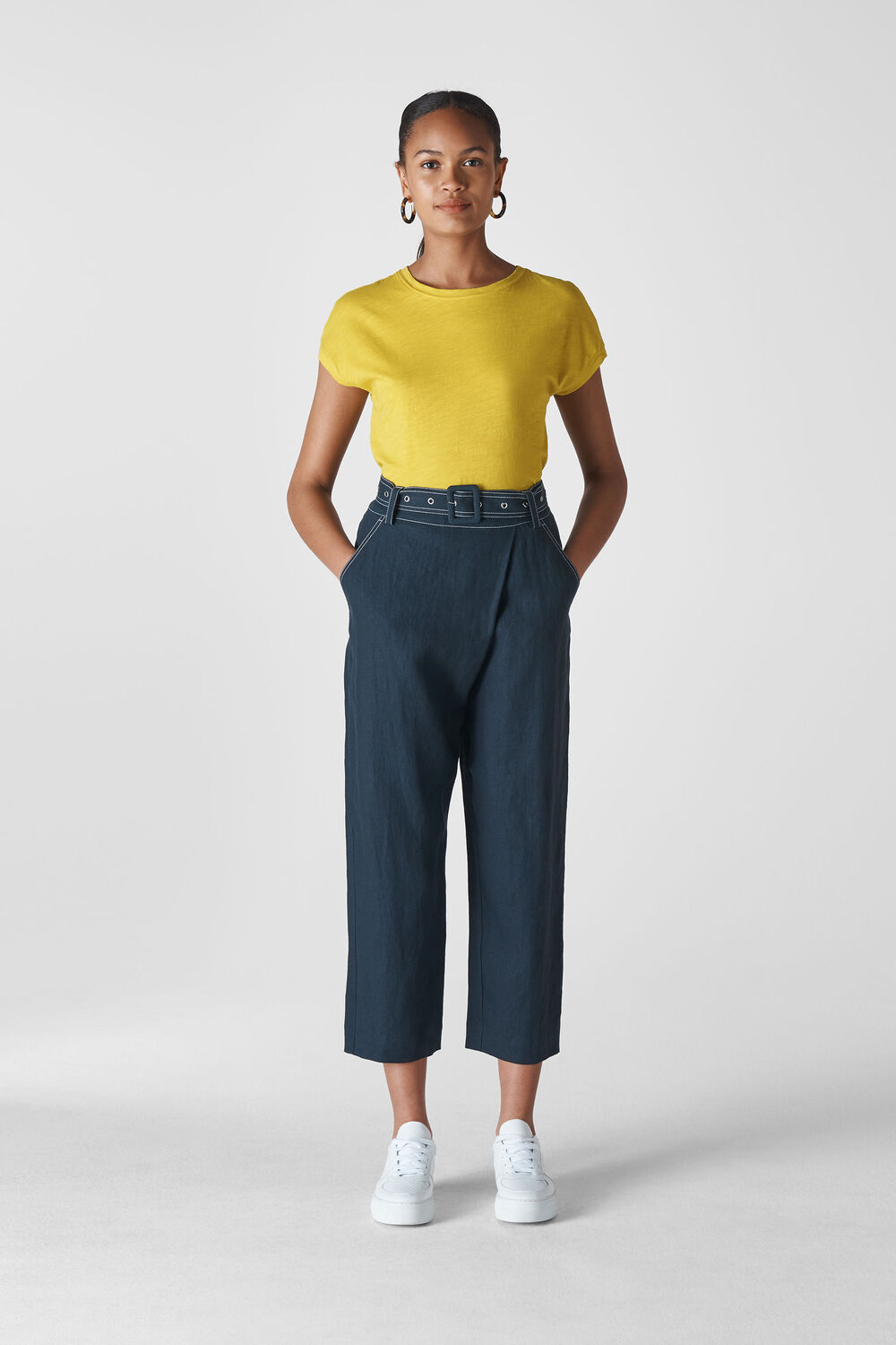 Minimal Cap Sleeve Tee Yellow