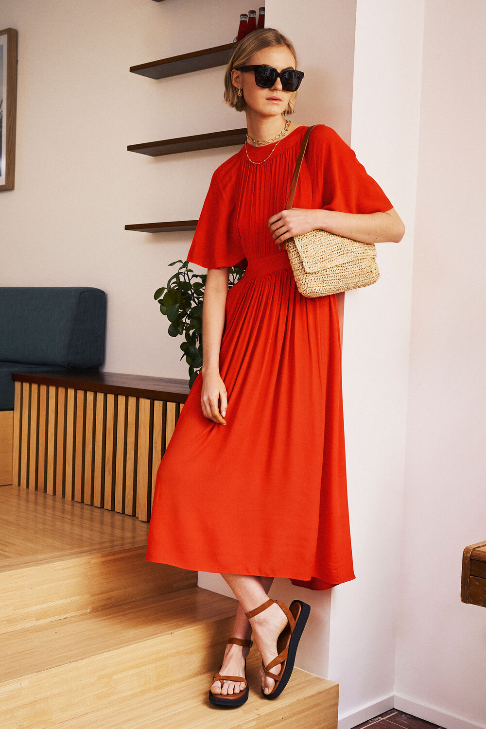 Karis Straw Shoulder Bag