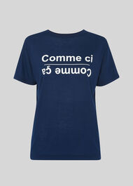 Comme Ci Comme Ca Logo Tshirt Navy