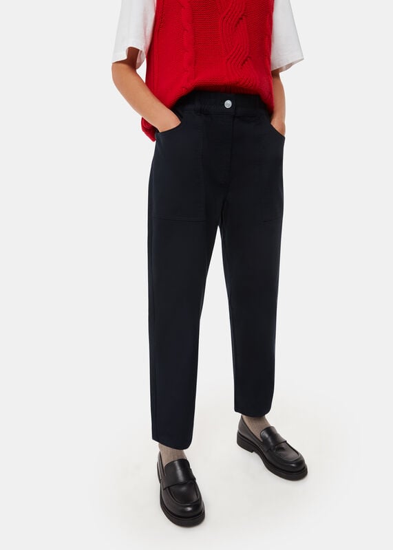 Solid Black Tessa Casual Pants 