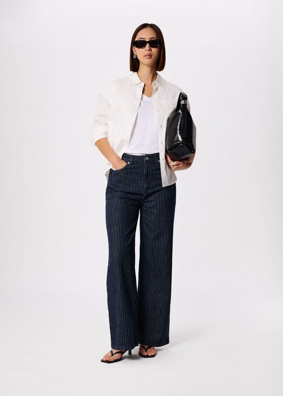 White Willa V-Neck Cap Sleeve Tee